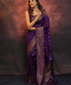 Purple Banarasi Silk Saree | Traditional Wedding Wear