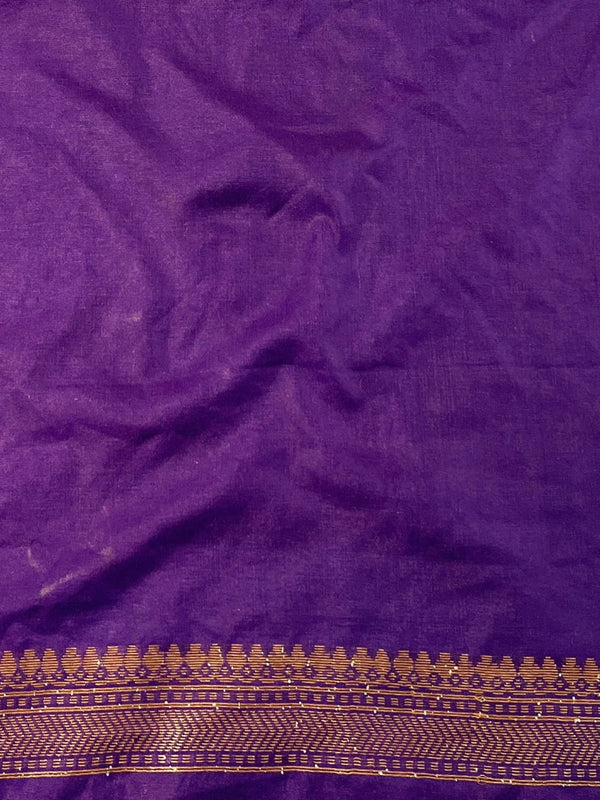 Purple Banarasi Silk Saree | Traditional Wedding Wear