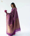 Purple Banarasi Silk Saree | Traditional Wedding Wear