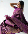 Purple Banarasi Silk Saree | Traditional Wedding Wear