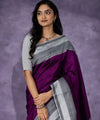 Purple Banarasi Silk Saree | Traditional Wedding Wear