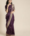 Purple Banarasi Silk Saree | Traditional Zari Weave
