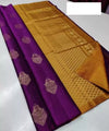 Purple Banarasi Silk Saree | Traditional Zari Weave