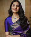 Purple Banarasi Silk Saree | Traditional Zari Weave
