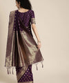 Purple Banarasi Silk Saree | Traditional Zari Weave