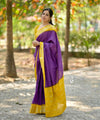 Purple Banarasi Silk Saree | Traditional Zari Weave