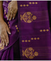 Purple Banarasi Silk Saree | Traditional Zari Weave