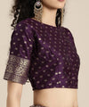 Purple Banarasi Silk Saree | Traditional Zari Weave