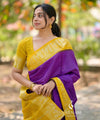 Purple Banarasi Silk Saree | Traditional Zari Weave
