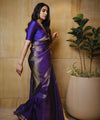Purple Banarasi Silk Saree | Traditional Zari Weave
