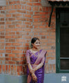 Purple Banarasi Silk Saree | Traditional Zari Weave