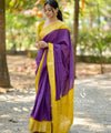 Purple Banarasi Silk Saree | Traditional Zari Weave