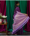 Purple Banarasi Silk Saree | Traditional Zari Weave