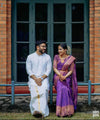 Purple Banarasi Silk Saree | Traditional Zari Weave