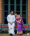 Purple Banarasi Silk Saree | Traditional Zari Weave