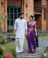 Purple Banarasi Silk Saree | Traditional Zari Weave