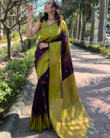 Purple Banarasi Silk Saree | Wedding & Festive Wear