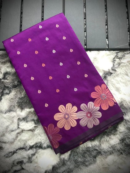 Purple Banarasi Silk Saree | Wedding & Festive Wear