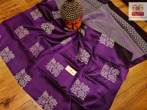 Purple Banarasi Silk Saree | Wedding & Festive Wear