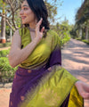 Purple Banarasi Silk Saree | Wedding & Festive Wear