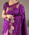 Purple Banarasi Silk Saree | Wedding & Festive Wear