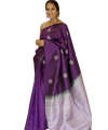 Purple Banarasi Silk Saree | Wedding & Reception Wear