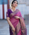 Purple Cotton Saree | Comfort Handloom Weave