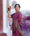 Purple Cotton Saree | Comfort Handloom Weave