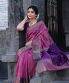 Purple Cotton Saree | Comfort Handloom Weave