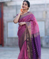 Purple Cotton Saree | Comfort Handloom Weave