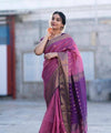 Purple Cotton Saree | Comfort Handloom Weave