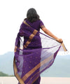 Purple Cotton Saree | Daily & Festive Wear