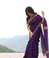 Purple Cotton Saree | Daily & Festive Wear