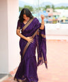 Purple Cotton Saree | Daily & Festive Wear