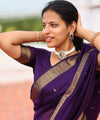 Purple Cotton Saree | Daily & Festive Wear