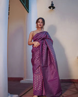 Purple Cotton Saree | Everyday Ethnic Wear