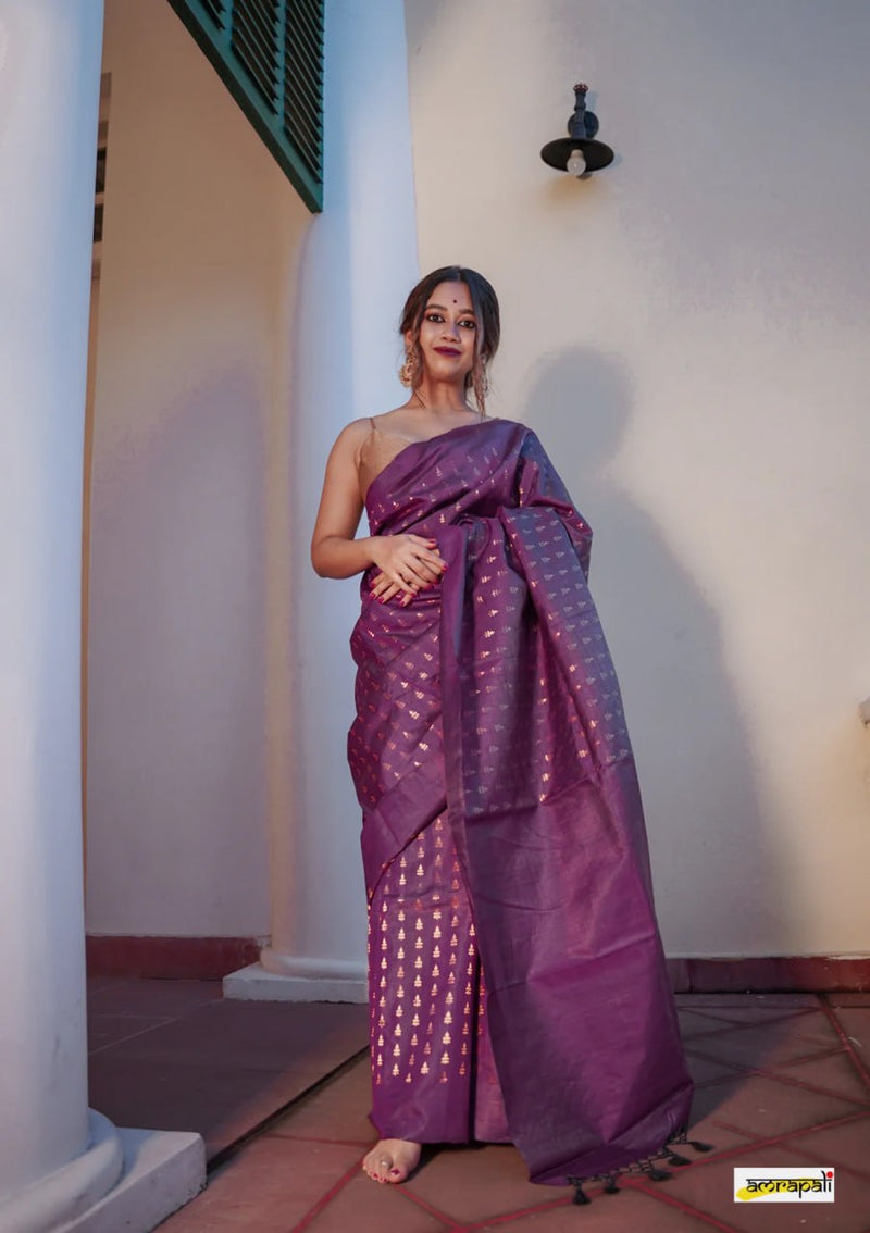 Purple Cotton Saree | Everyday Ethnic Wear