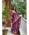 Purple Cotton Saree | Festival & Ceremony Wear