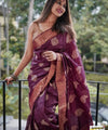 Purple Cotton Saree | Festival & Ceremony Wear