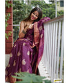 Purple Cotton Saree | Festival & Ceremony Wear