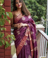 Purple Cotton Saree | Festival & Ceremony Wear