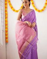 Purple Cotton Saree | Festive & Party Wear