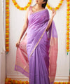 Purple Cotton Saree | Festive & Party Wear