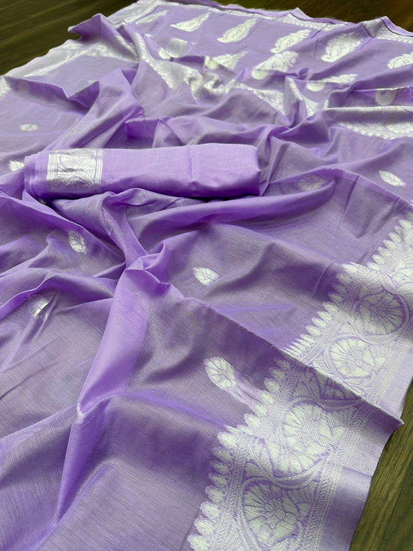 Purple Cotton Saree | Traditional Handloom Wear