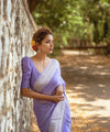 Purple Cotton Saree | Traditional Handloom Wear
