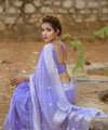 Purple Cotton Saree | Traditional Handloom Wear