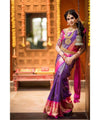 Purple Jacquard Silk Saree | Bridal & Festive Wear