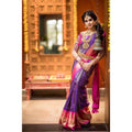Purple Jacquard Silk Saree | Bridal & Festive Wear