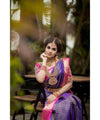 Purple Jacquard Silk Saree | Bridal & Festive Wear