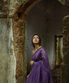 Purple Jacquard Silk Saree | Bridal & Festive Wear